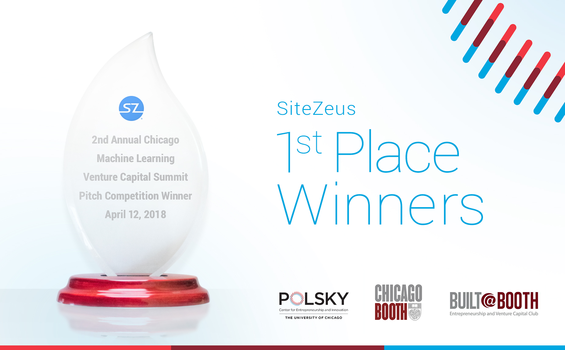 SiteZeus wins first place at Chicago Machine Learning Venture Capital Summit 2018 Pitch Competition