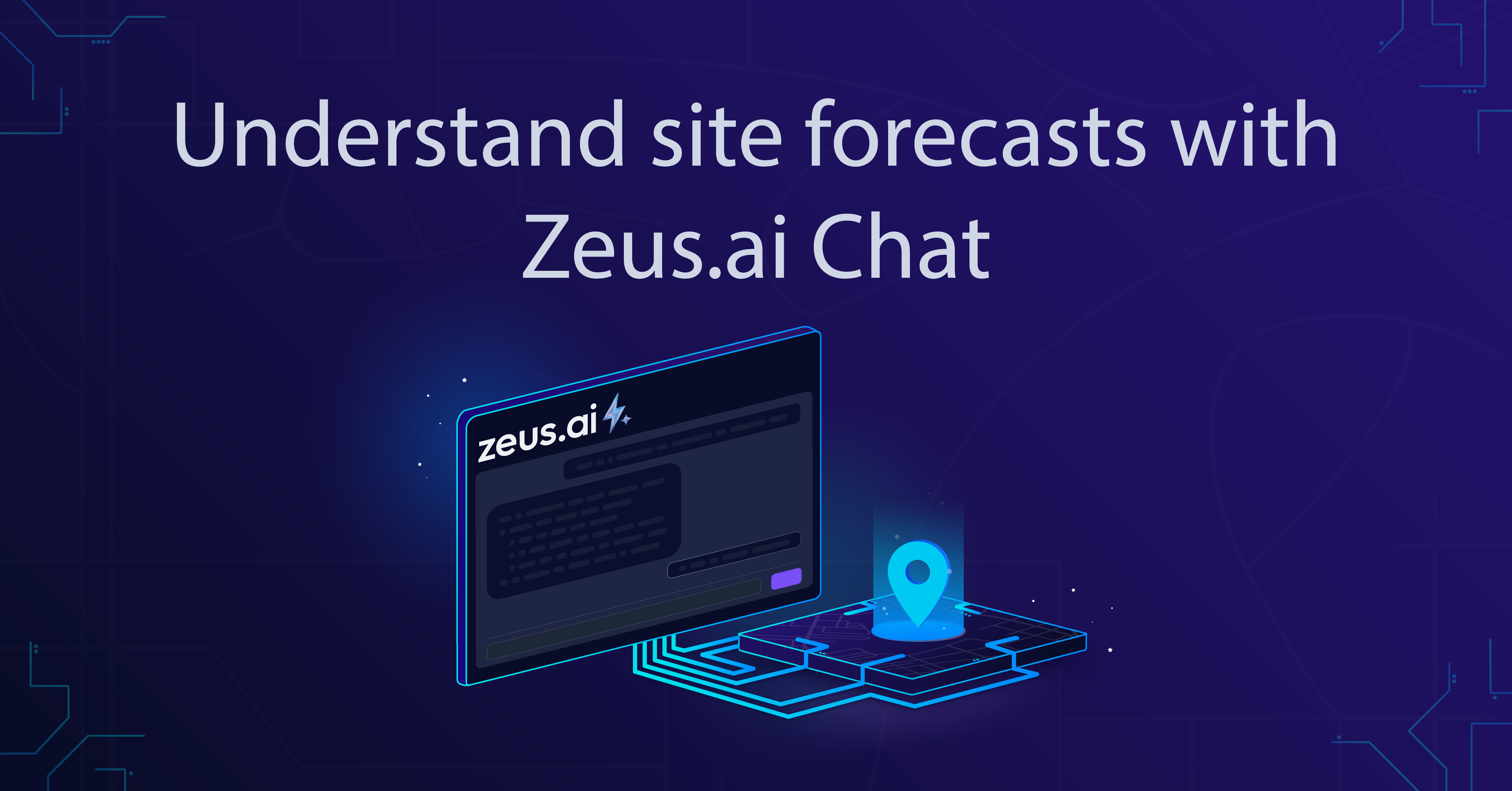Using conversational AI to understand and explain site forecasts